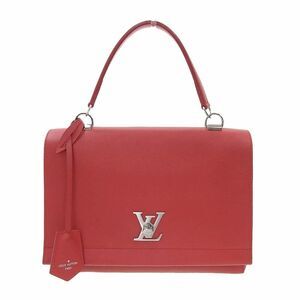 Louis Vuitton Lock Me 2 Handbag Calf Leather Ruby ​​red